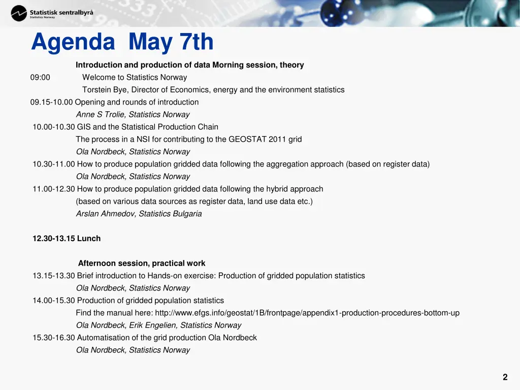 agenda may 7th