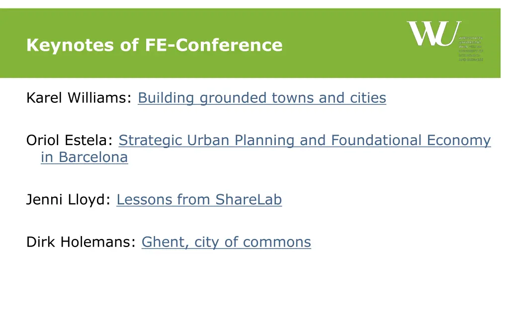 keynotes of fe conference