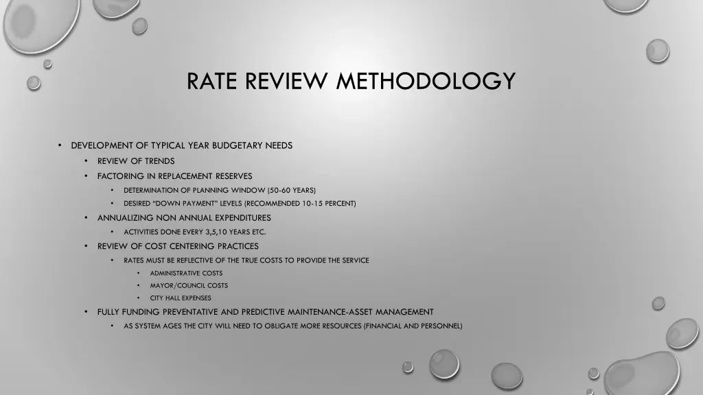 rate review methodology