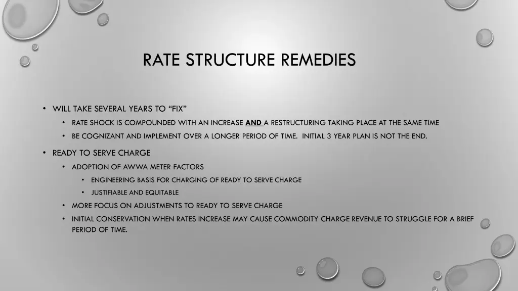 rate structure remedies