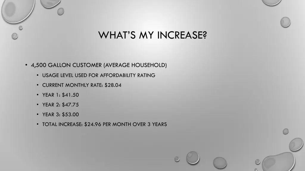 what s my increase