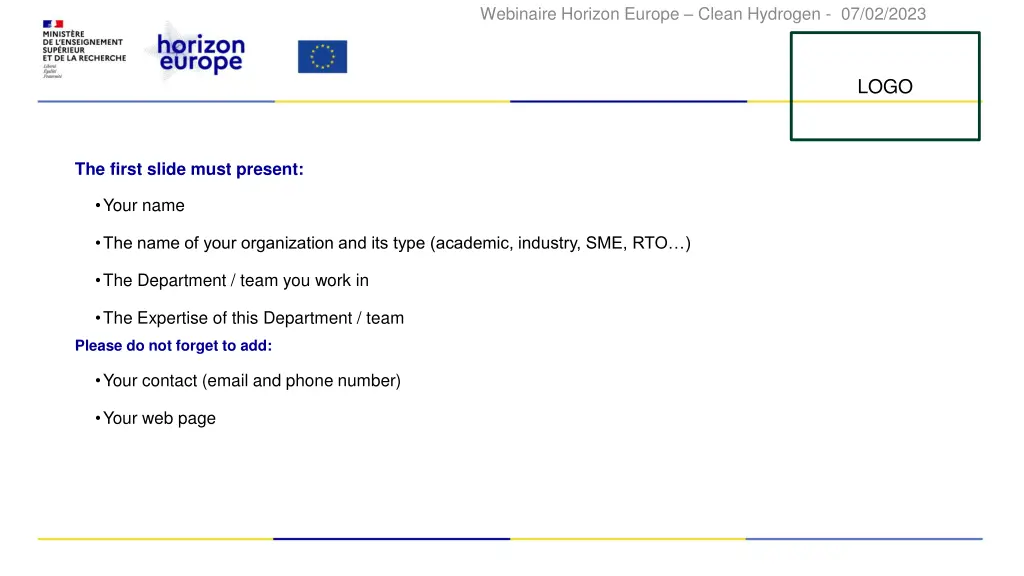 webinaire horizon europe clean hydrogen 07 02 2023