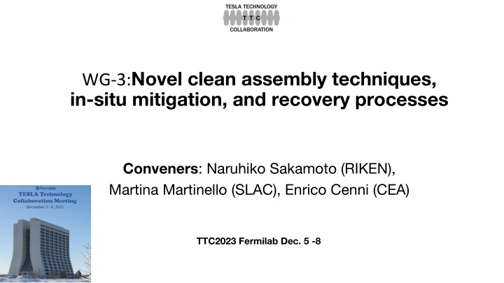 wg 3 novel clean assembly techniques in situ