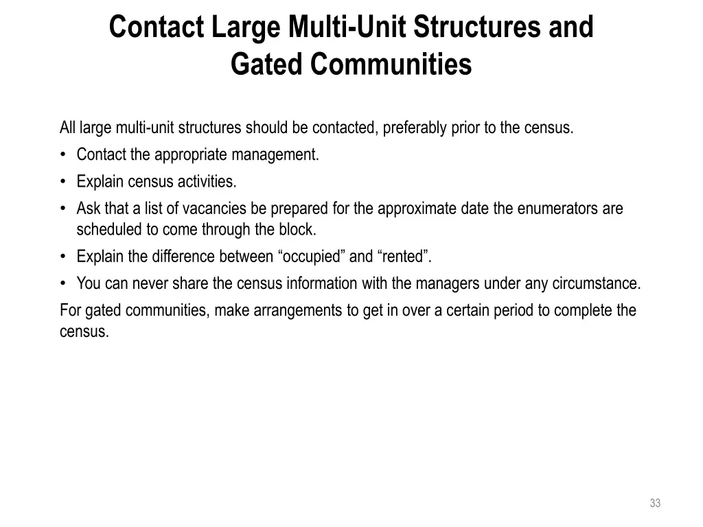 contact large multi unit structures and gated