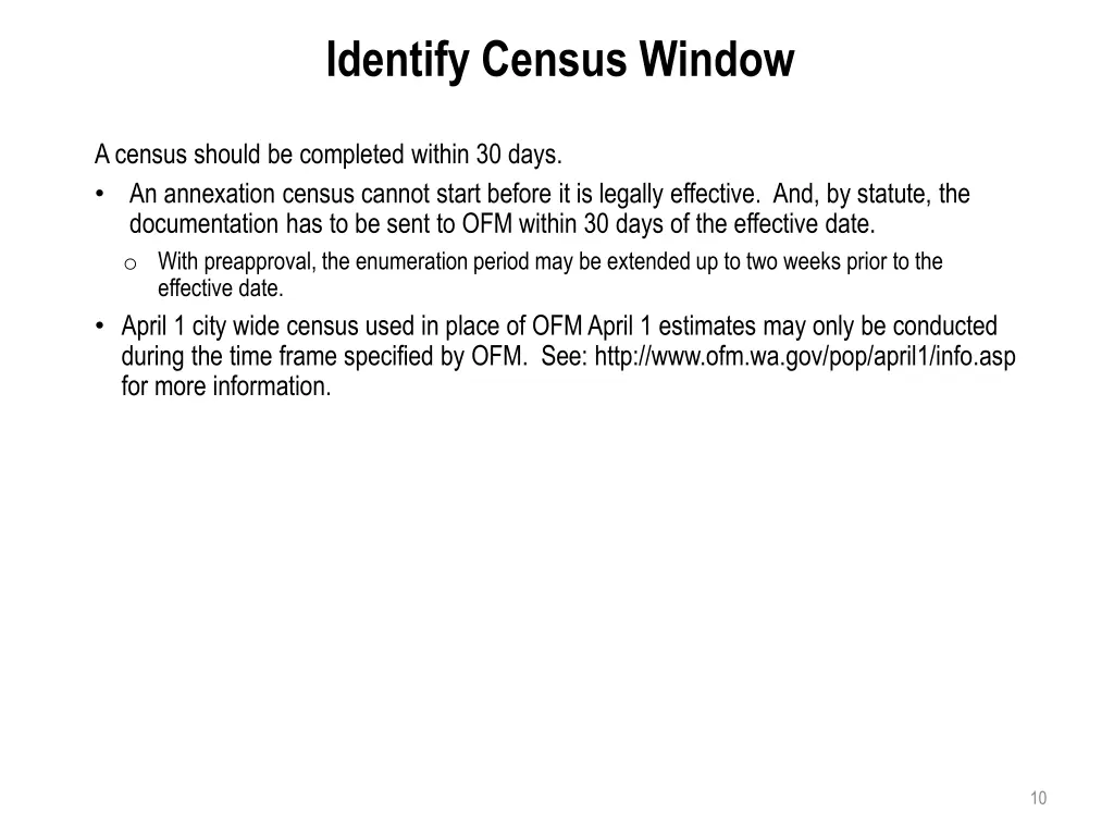 identify census window