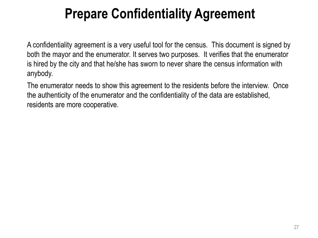 prepare confidentiality agreement