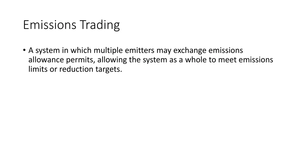 emissions trading