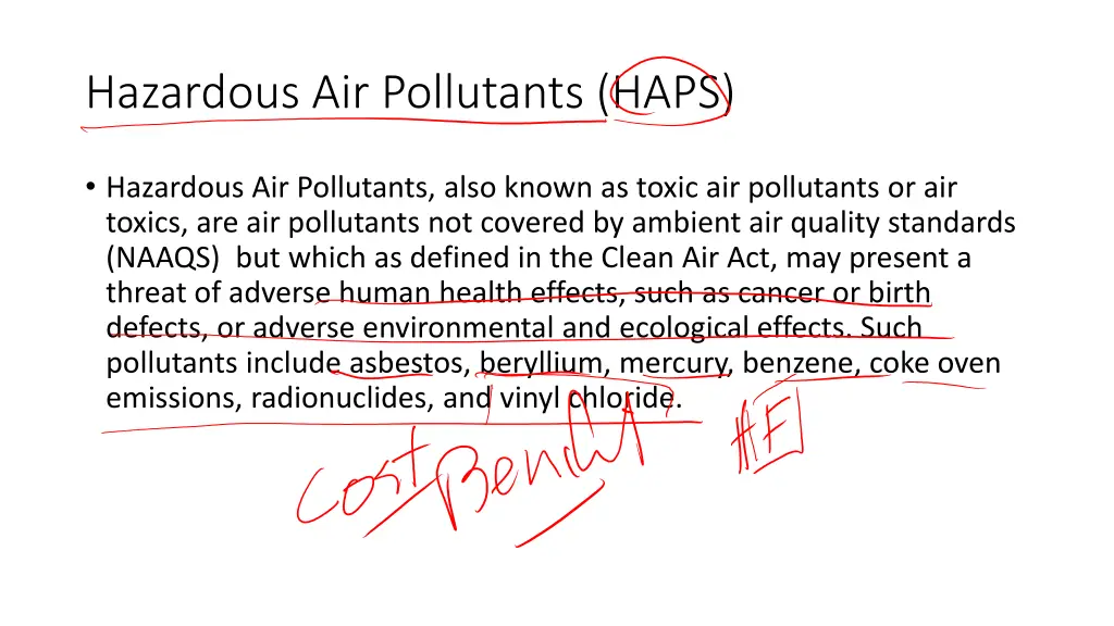 hazardous air pollutants haps