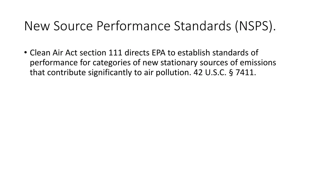 new source performance standards nsps