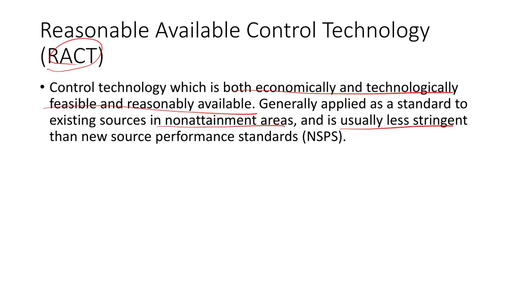 reasonable available control technology ract