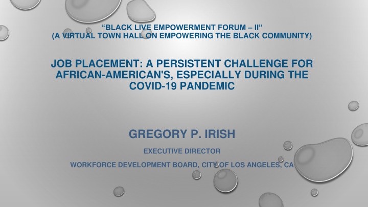 black live empowerment forum ii a virtual town