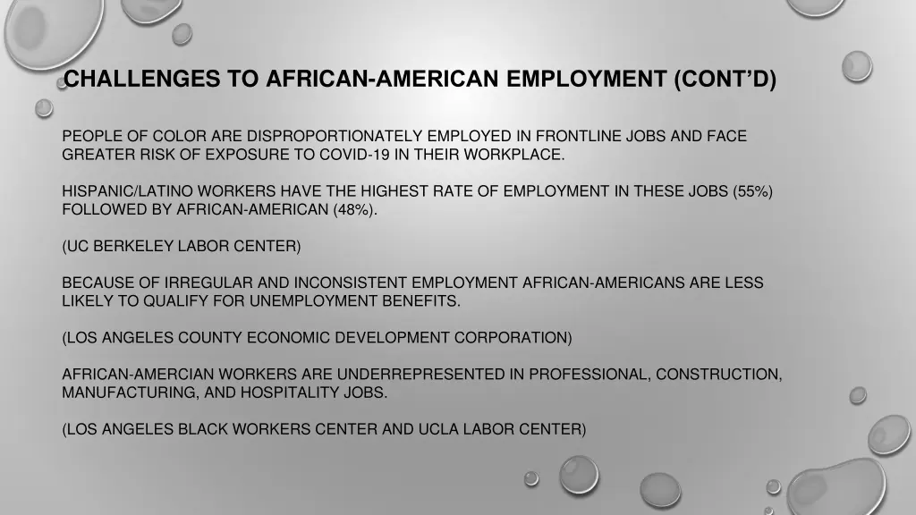 challenges to african american employment cont d 1