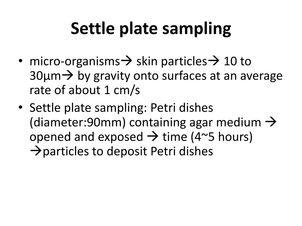 settle plate sampling 1