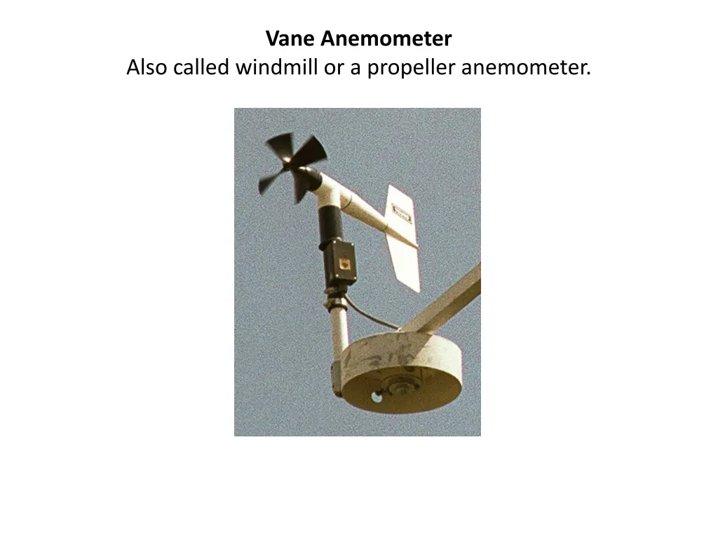 vane anemometer