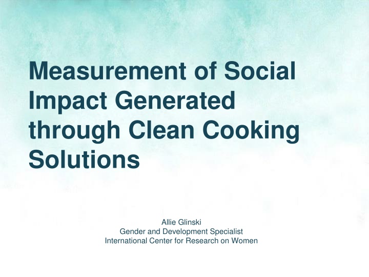 measurement of social impact generated through