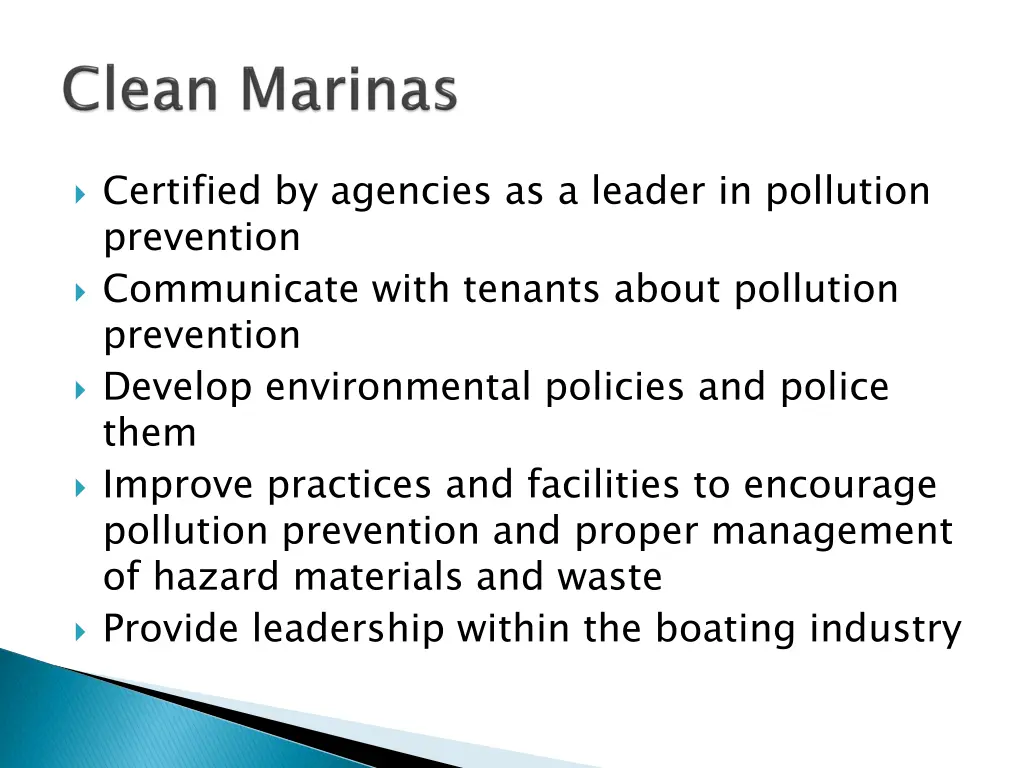 certified by agencies as a leader in pollution