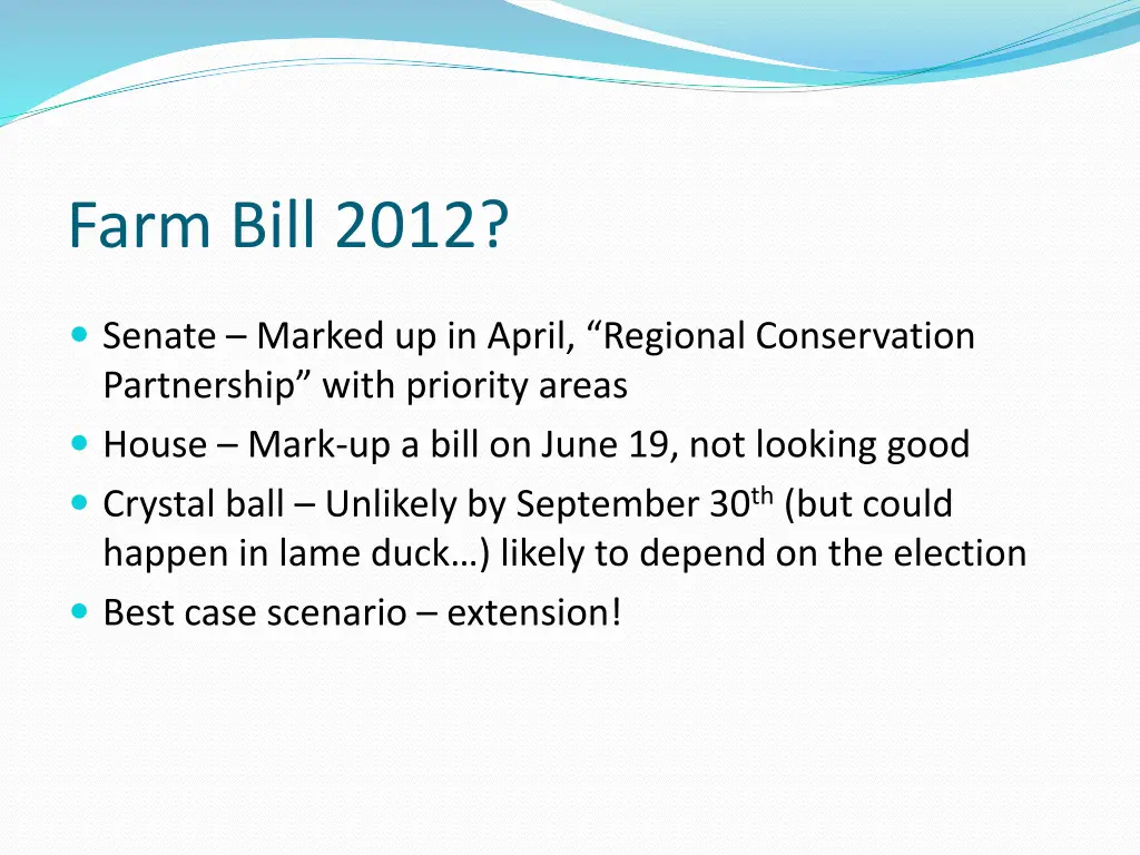 farm bill 2012