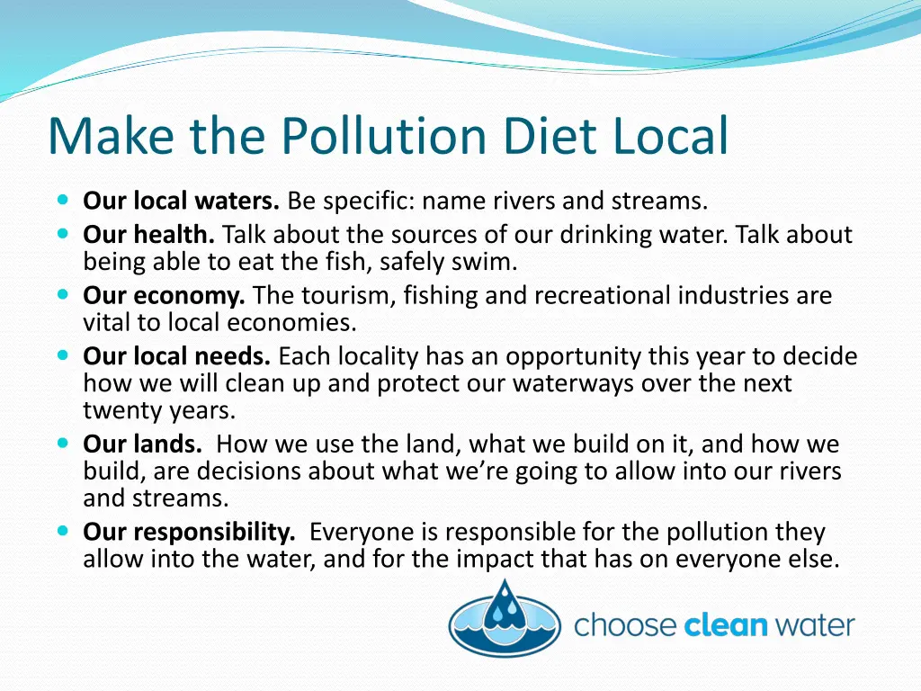 make the pollution diet local