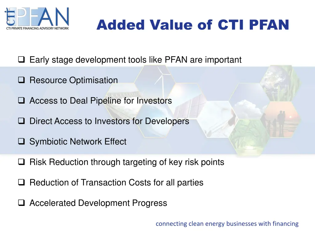 added value of cti pfan