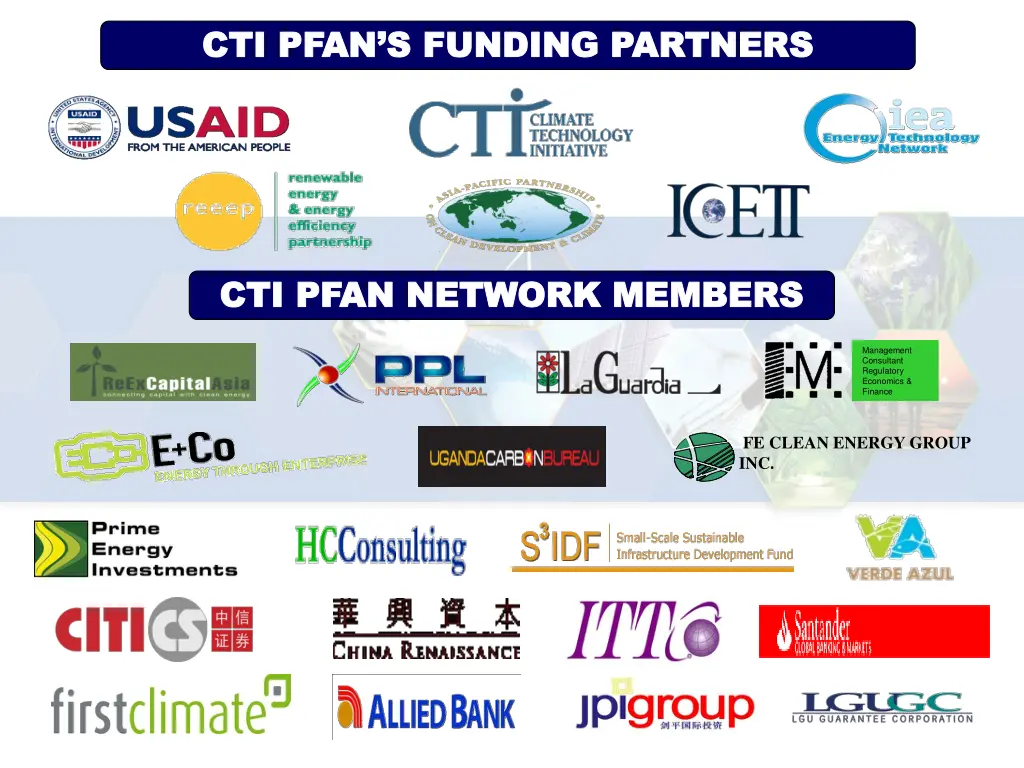 cti pfan s funding partners cti pfan s funding