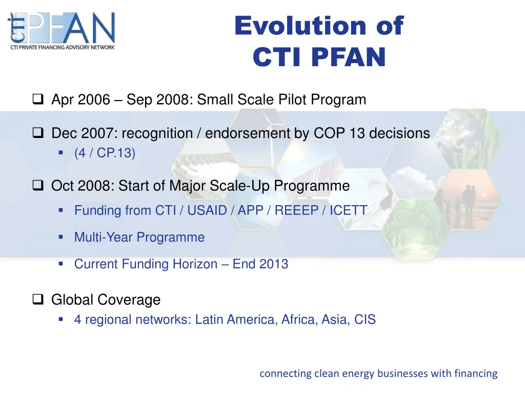 evolution of cti pfan