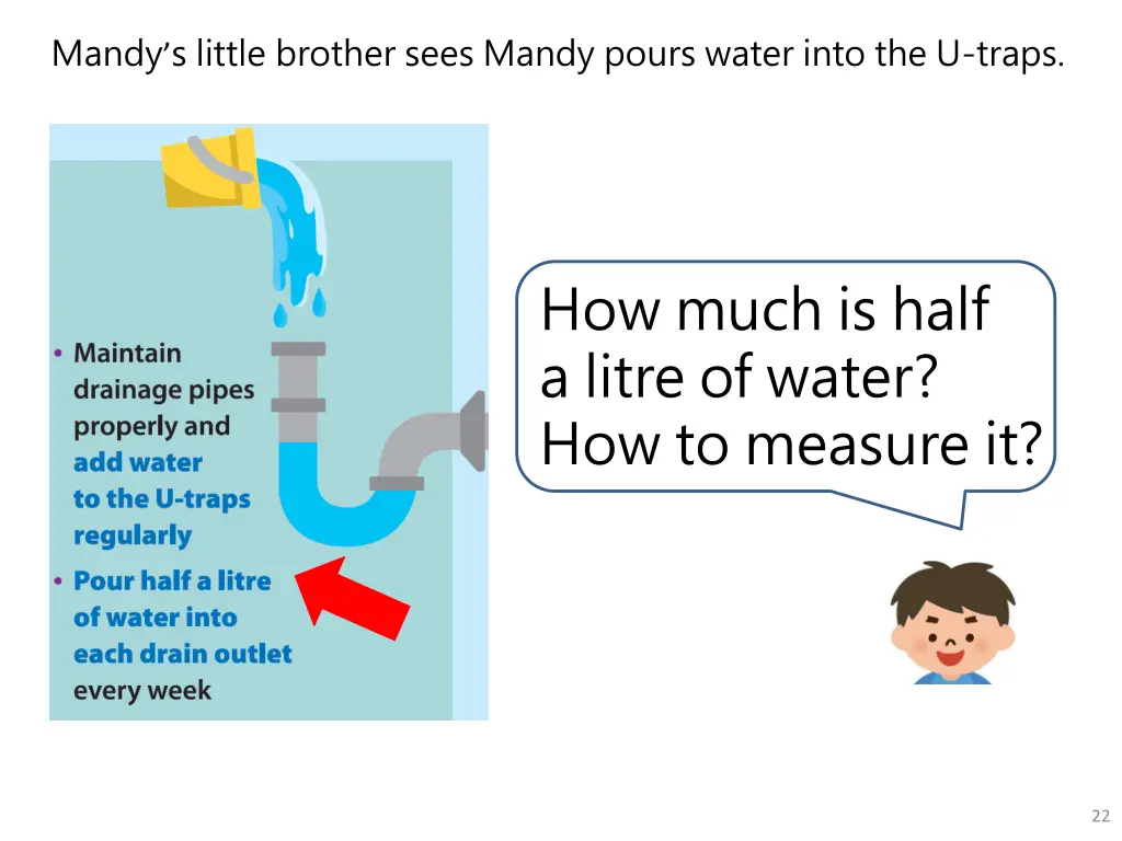 mandy s little brother sees mandy pours water