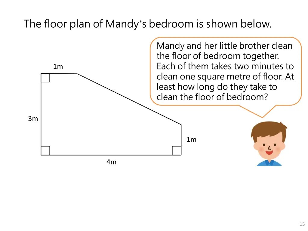 the floor plan of mandy s bedroom is shown below 2