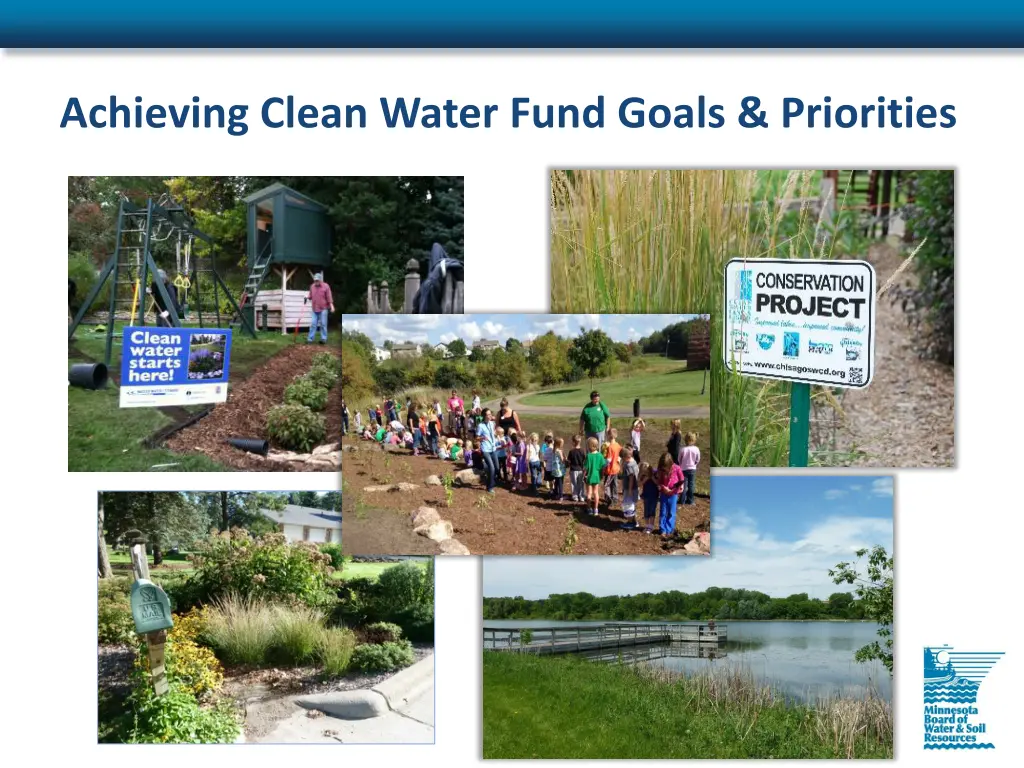 achieving clean water fund goals priorities