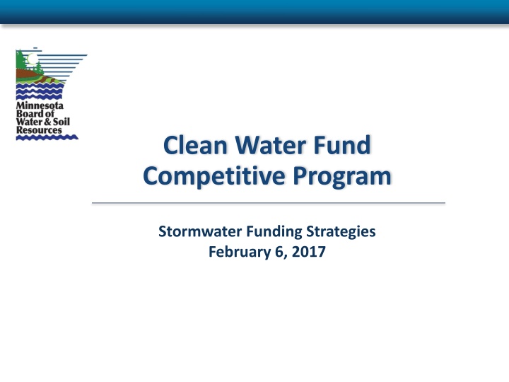 clean water fund competitive program