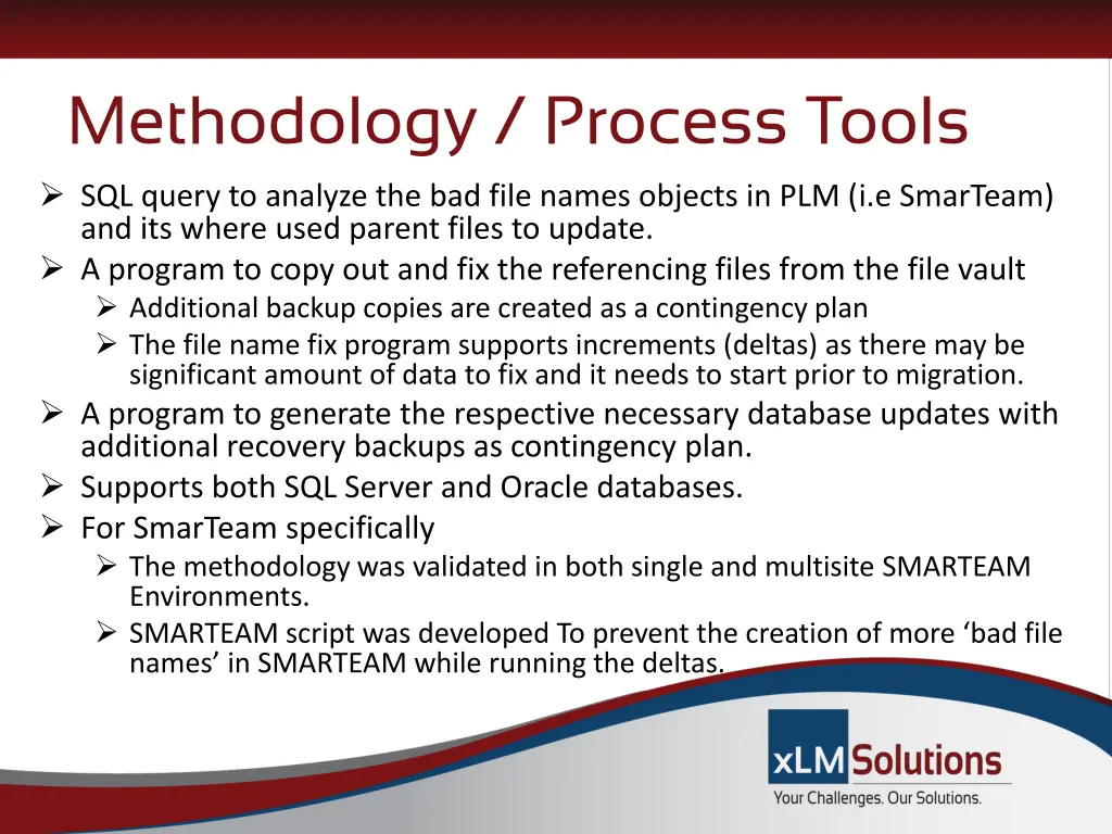 methodology process tools