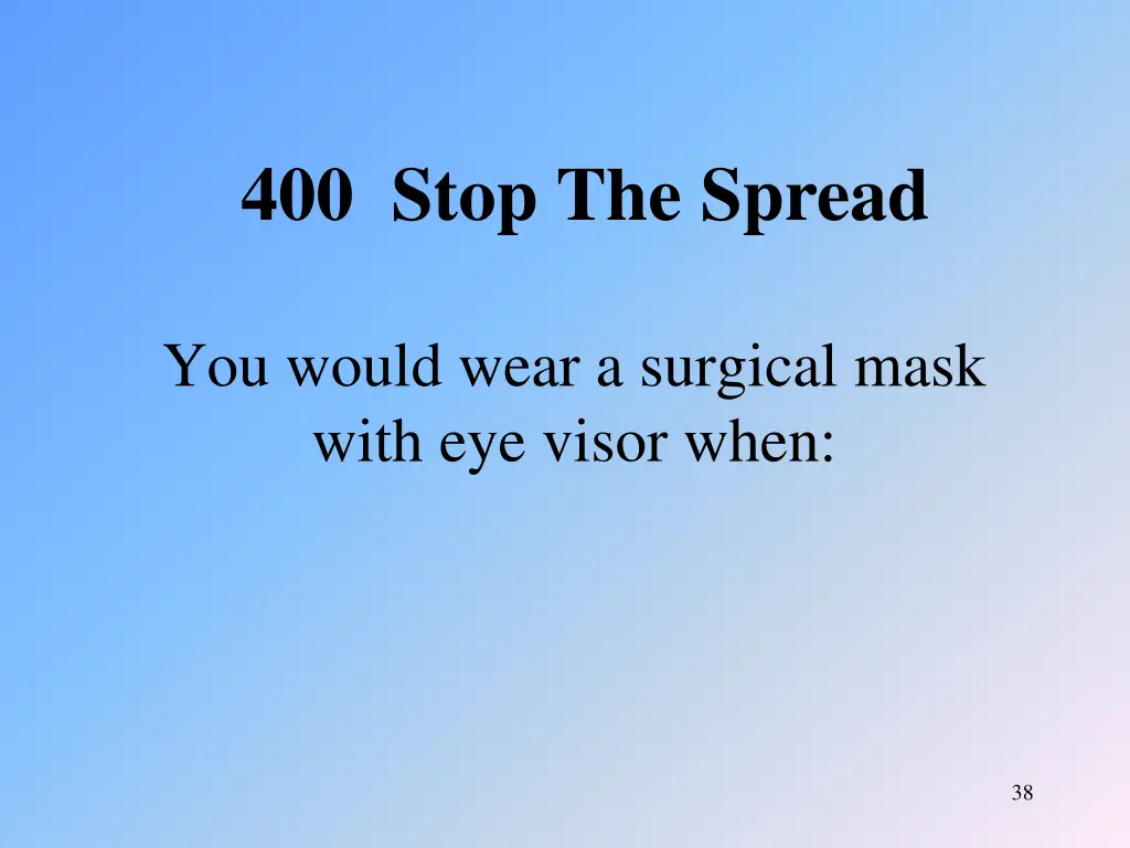 400 stop the spread