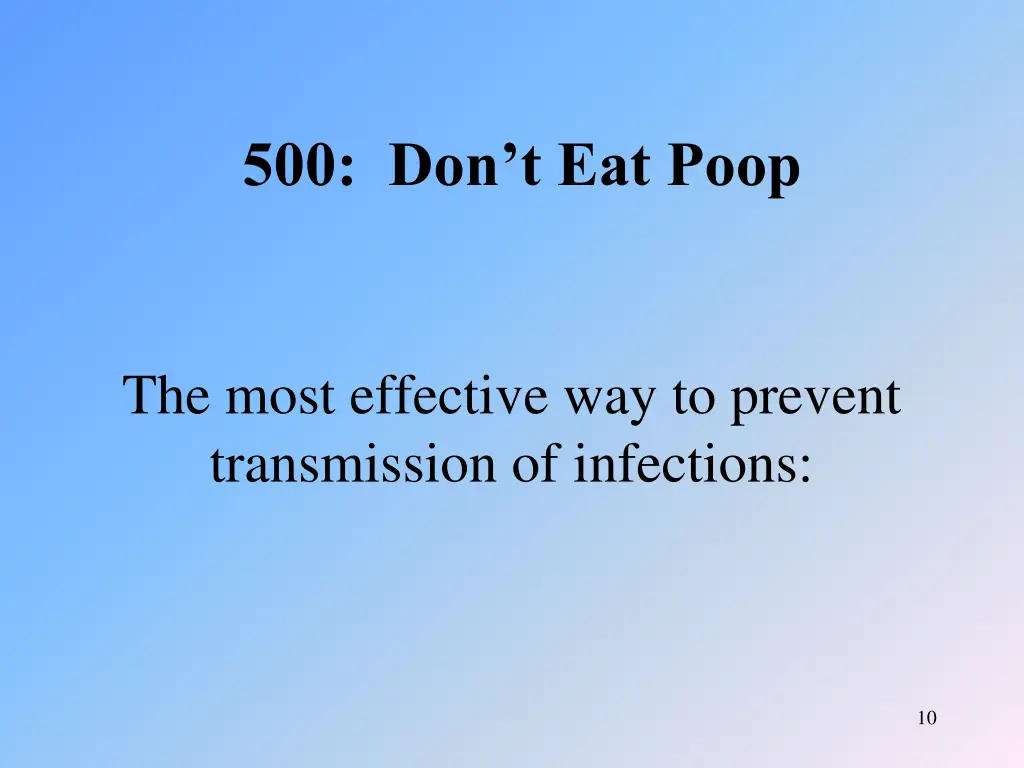 500 don t eat poop