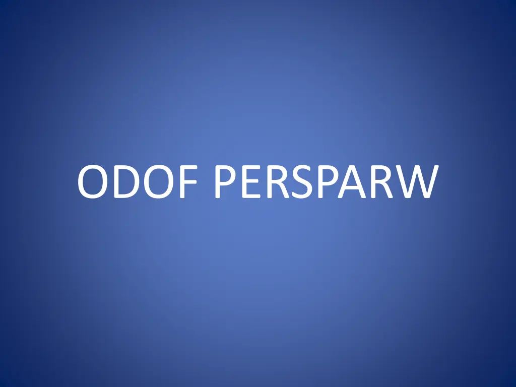 odof persparw