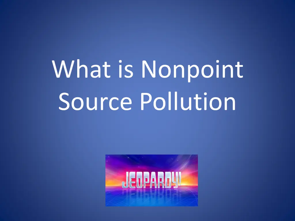 what is nonpoint source pollution