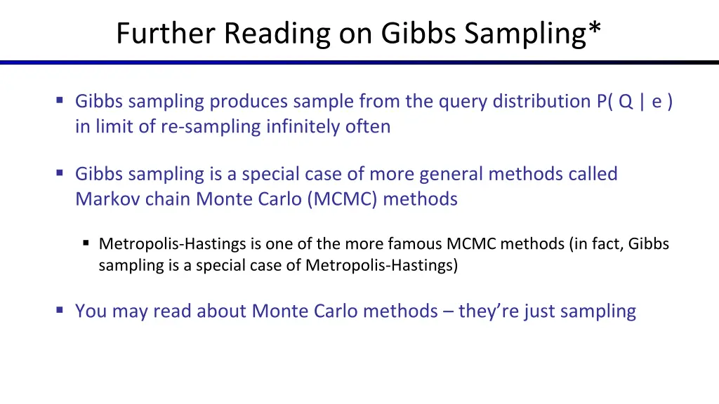 further reading on gibbs sampling