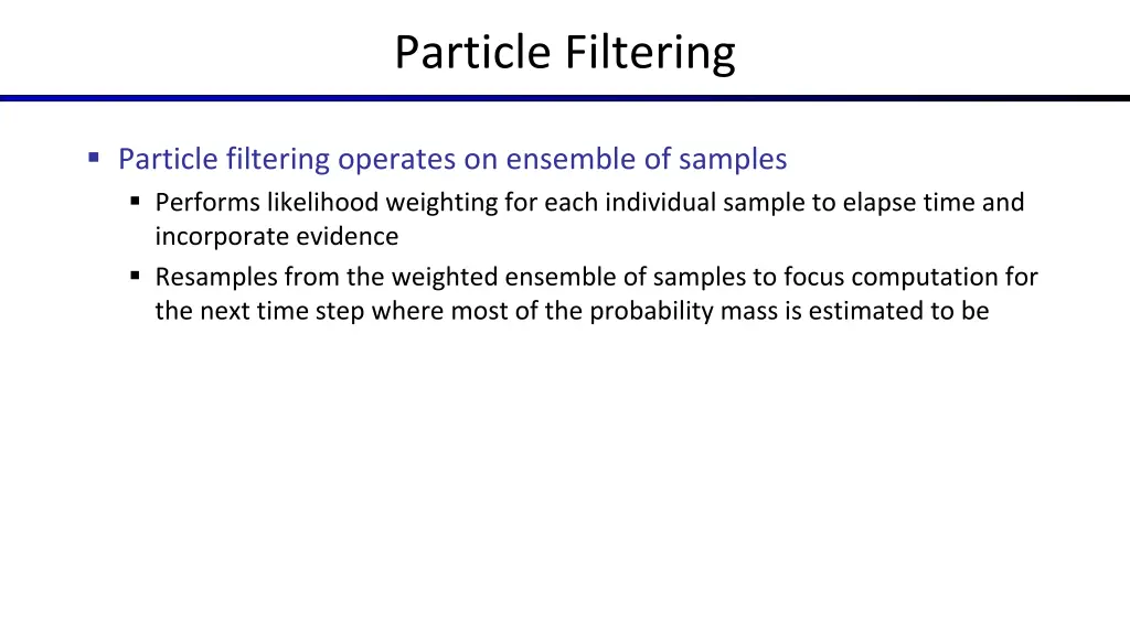 particle filtering