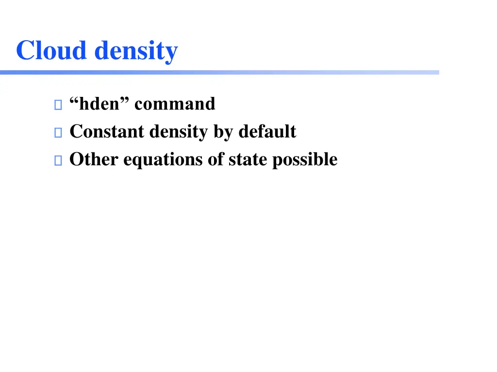 cloud density