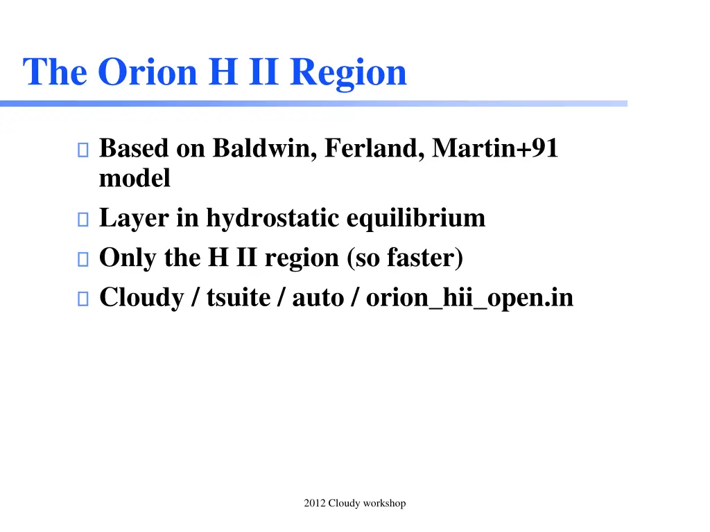 the orion h ii region