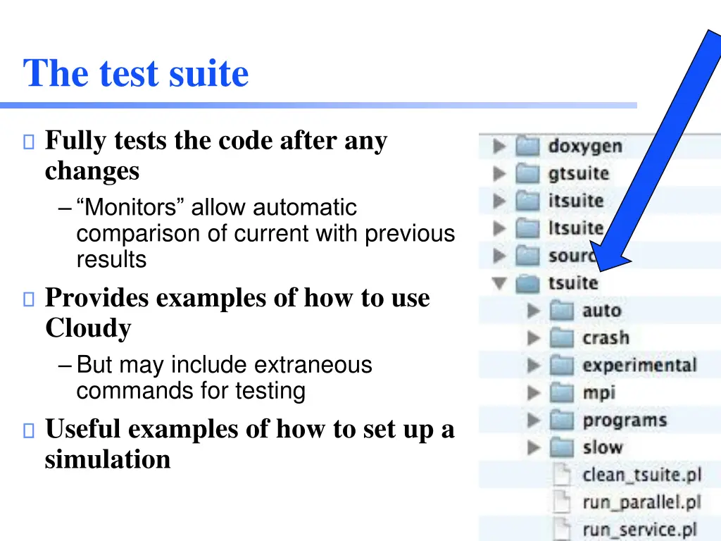 the test suite