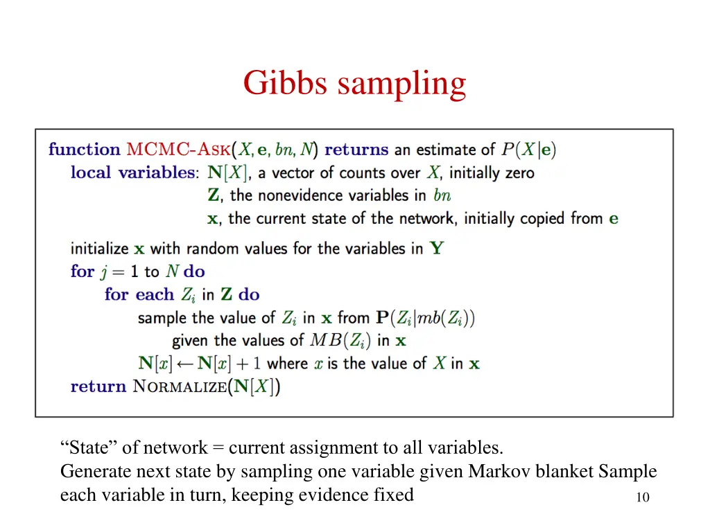 gibbs sampling