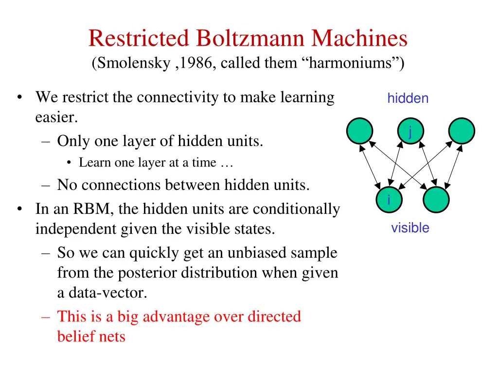 restricted boltzmann machines smolensky 1986