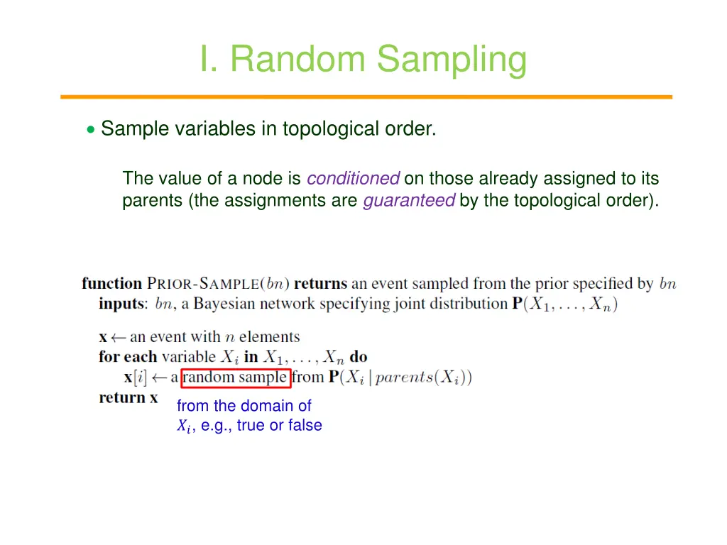 i random sampling