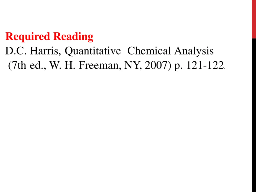 required reading d c harris quantitative chemical