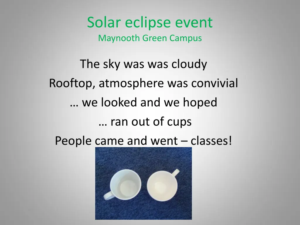 solar eclipse event maynooth green campus 1