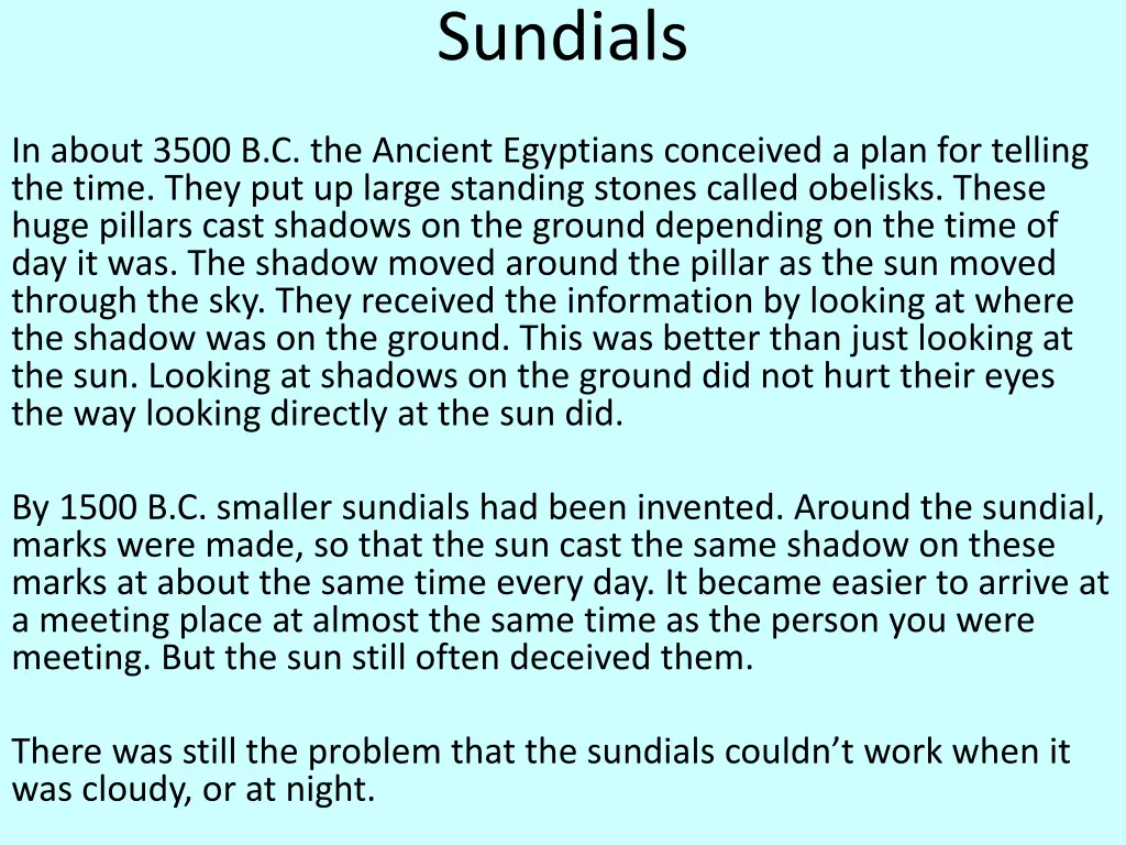 sundials