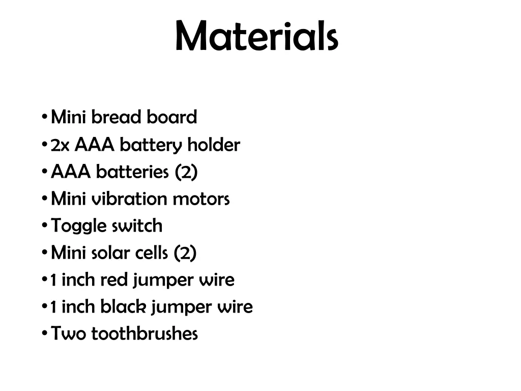 materials