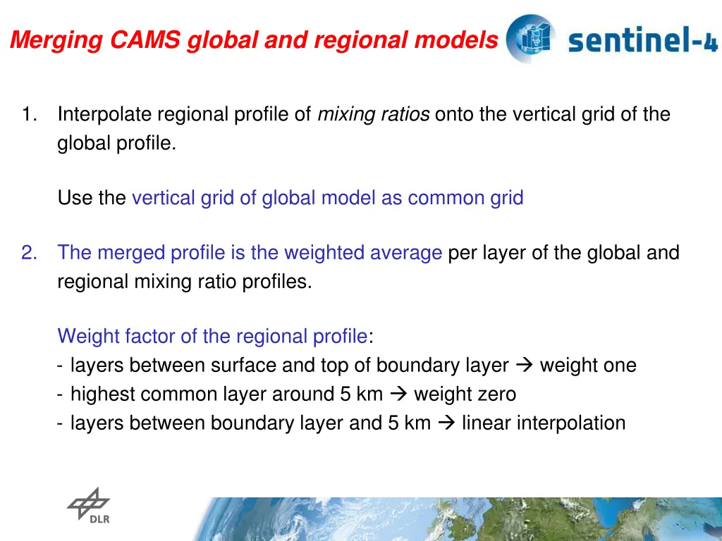 merging cams global and regional models