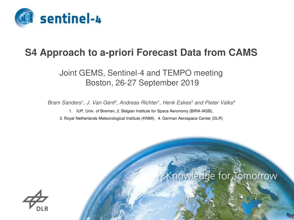 s4 approach to a priori forecast data from cams