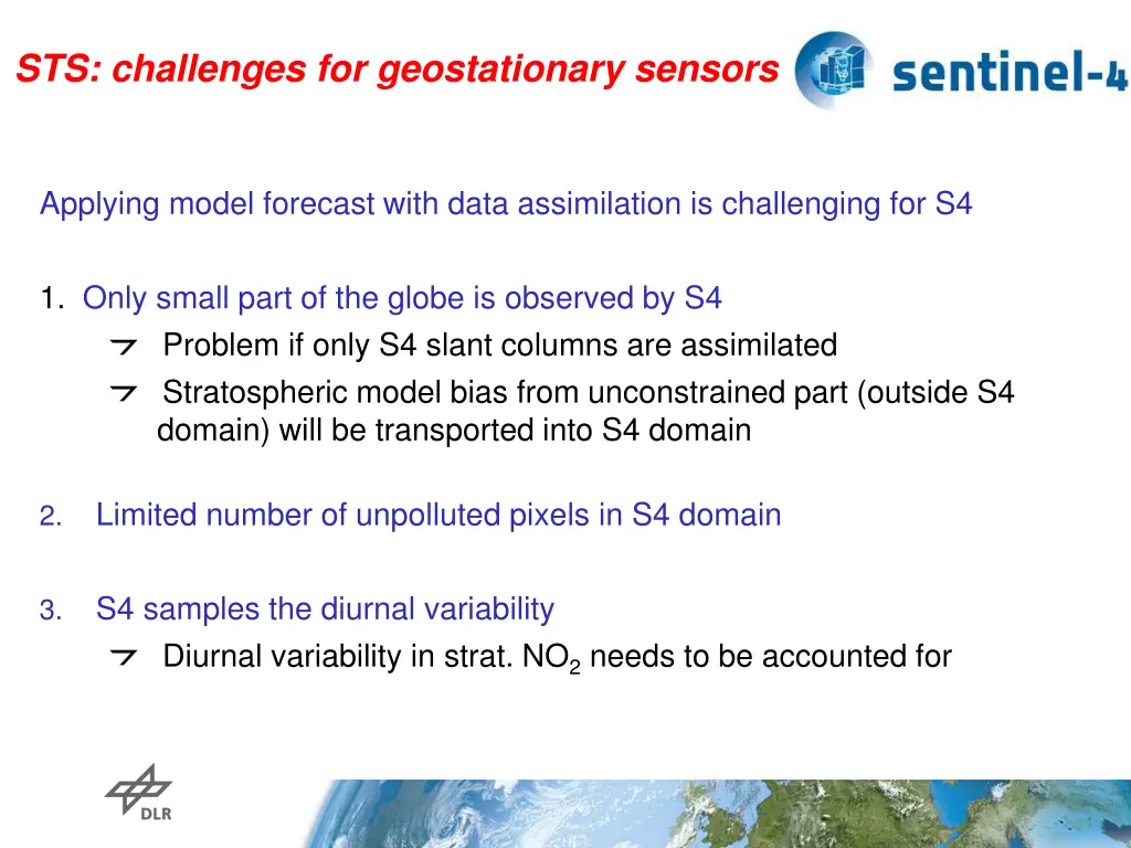 sts challenges for geostationary sensors