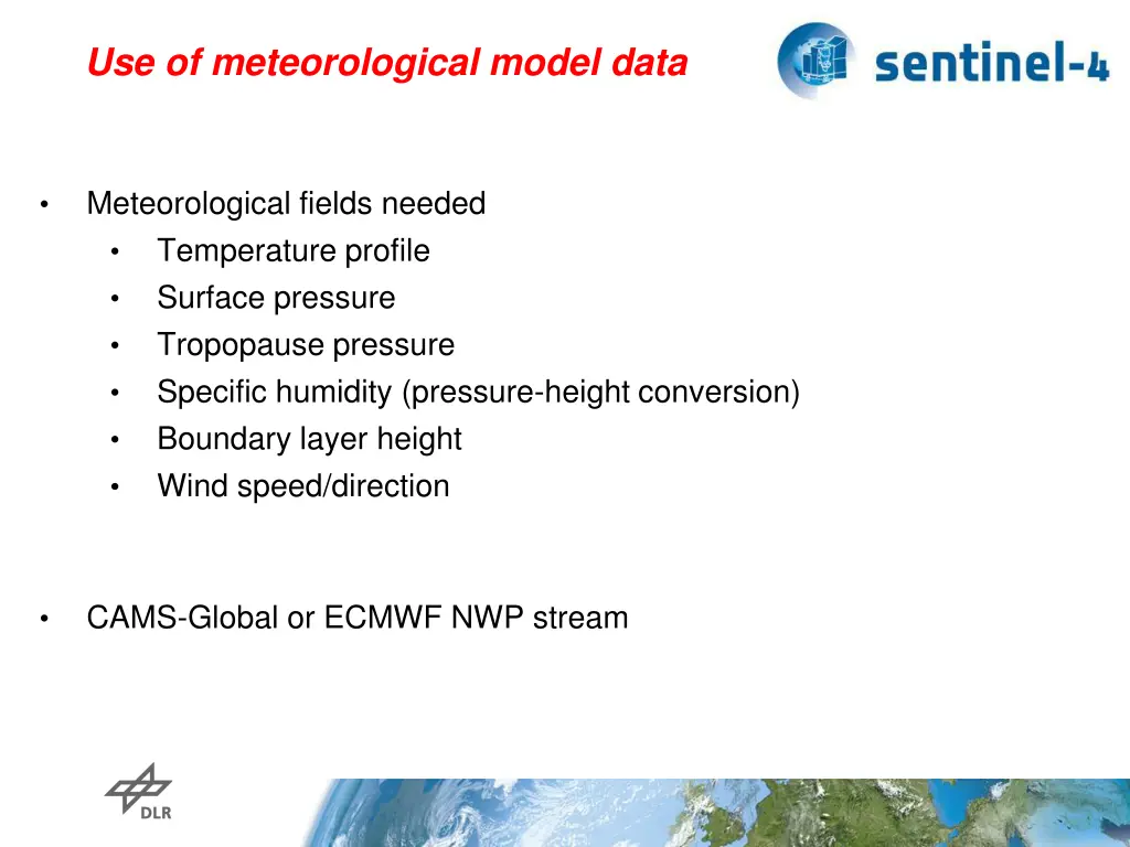 use of meteorological model data